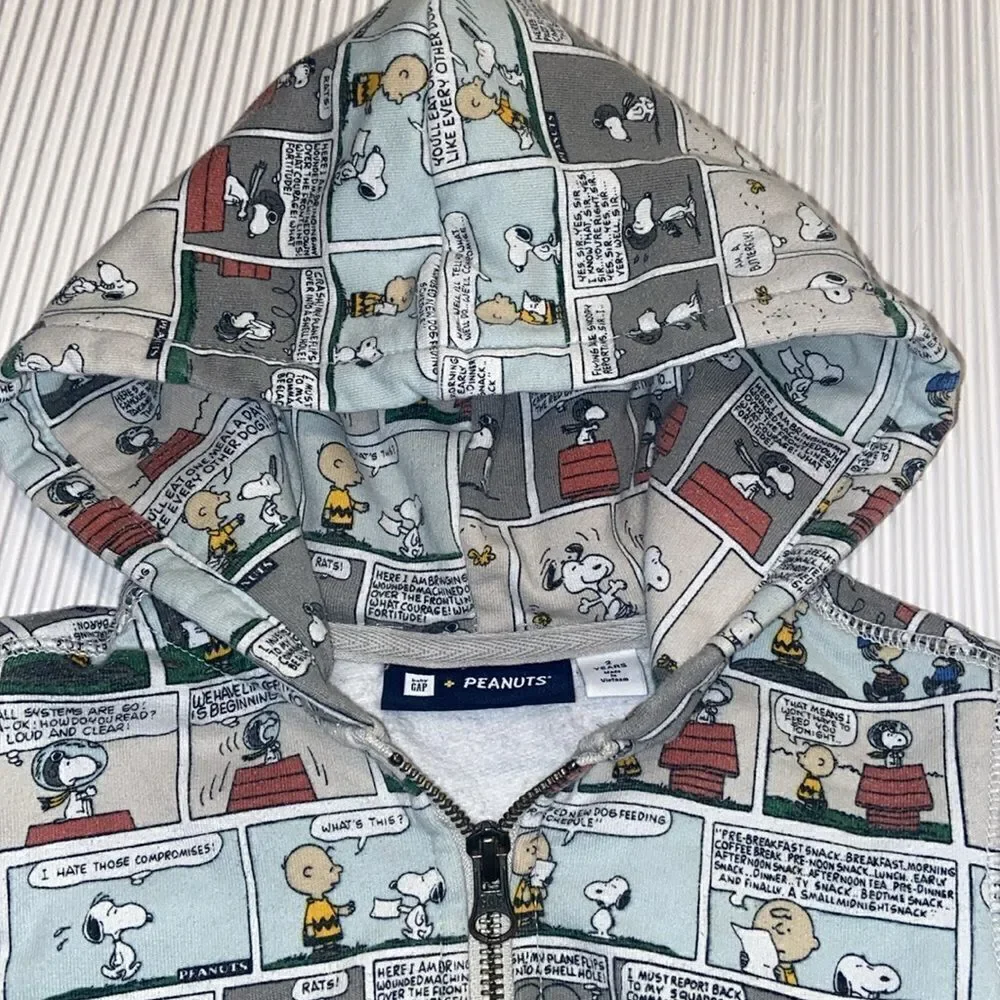 Baby Gap+Peanuts Hoodie Sweatshirt Sz 2T - Picture 3 of 8